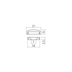 Cache-vis finition chromé - 2 pièces diamètre 21 mm 2